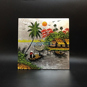 Mua Tranh Sơn Mài vẽ cảnh Đồng Quê MNV-TSM447/1