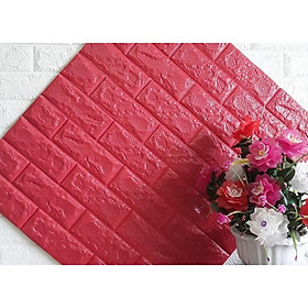 COMBO 5 TẤM XỐP DÁN TƯỜNG CHỐNG THẤM 3D GIẢ GẠCH 70x77 4mm