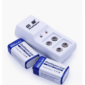 Mua ROGTZ Bộ sạc pin vuông DP-B09 Kèm 1 pin 9V 280mAh Doublepow - Hàng Nhập Khẩu