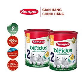 Combo 2 Sữa bột công thức Semper Bifidus số 2 400g hộp