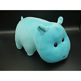Gấu Bông/Thú Nhồi Bông Hà Mã Xanh Béo Ú 25cm (Tặng kèm móc khóa da bò thật màu ngẫu nhiên) BA00154
