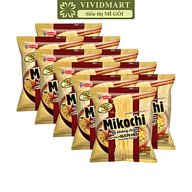 ACECOOK - Mì Không Chiên Mikochi Hương Vị Sườn Heo, mì Mikochi sườn heo, mì không chiên ăn liền (80g/gói)