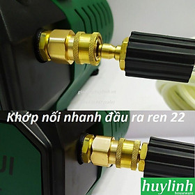 Khớp nối nhanh đầu ra ren 22 bằng đồng cho máy rửa xe