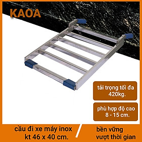 CẦU ĐI XE MÁY INOX kt 46x40cm