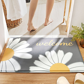 Mua Thảm trải sàn Hoa Cúc Daisy  Thảm (lau) chùi chân size lớn 50x80cm cao cấp