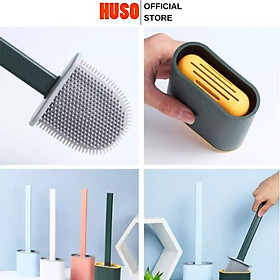 Mua Cọ Bồn Cầu Toilet Nhà Vệ Sinh Cao Cấp Kèm Giá Cắm Chổi Silicon - HUSO