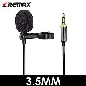 Mua Micro ghi âm - thu âm cho điện thoại REMAX K06 Jack 3.5mm có kẹp cài áo - Hàng Nhập Khẩu