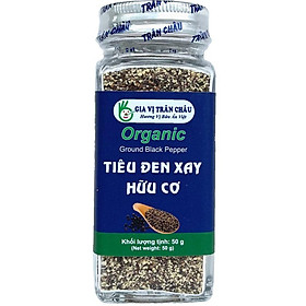 Tiêu đen xay hữu cơ Trân Châu hũ 50g