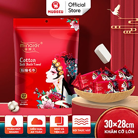 Mua Khăn Giấy Nén Nhật Bản Cao Cấp Modeco - Gói 20 Viên - Khăn 28x30cm - Loại Dày 2 Lớp - Mang Đi Du Lịch  Công Tác Tiện Lợi