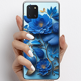 Ốp lưng cho Samsung Galaxy Note 10 Lite nhựa TPU mẫu Hoa xanh dương