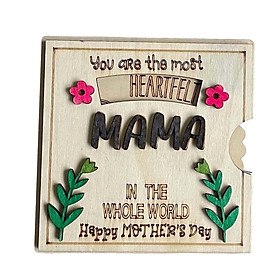 Mother's Day Greeting Card Anniversary Card Creative from  Daughter Novelty Unique Wood Wooden Thank You Card for Valentines Day Party