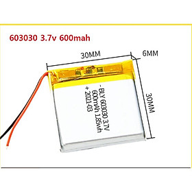 Mua Pin Sạc Lithium Polymer 3.7V 600mah 603030 Cho tai nghe loa Mp3 MP4 MP5 GPS PSP Bluetooth hàng mới