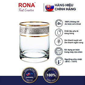 Mua Bộ 6 ly pha lê uống whisky bia nước 280 ml mạ vàng platin Tiệp Khắc