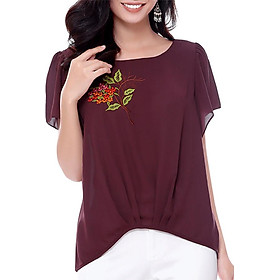 Áo Kiểu Nữ Thêu An Thủy NT 711 - Nâu