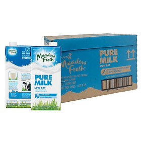 Thùng 12 hộp Sữa tươi tiệt trùng ít béo Meadow Fresh 1L