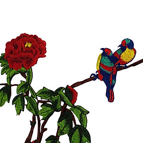 Sticker Thêu Ủi Cành Hoa Và Chim Cao Cấp MS76663