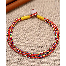 Vòng chỉ đỏ Tây Tạng may mắn gắn nhiều sợi (CD46)