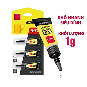 Set 3 tuýp keo 502 siêu dính cố định cực mạnh trong suốt khô nhanh Keo dán giày, nhựa, gỗ, sắt, gốm sứ - Keo dán đa năng chuyên dụng tiện lợi