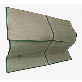 Chiếu cói sợi nhỏ Thái Bình viền vải, kích thước 1.9m x 1,8m( có thể gấp dọc, kích thước còn 1.9m x 0,9m)