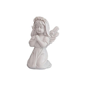 Tác phẩm điêu khắc trang trí 1PC trong nhựa cây cầu nguyện, trang trí cho ngôi nhà, bức tượng thiên thần (711cm)