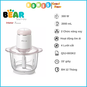 Mua Máy Xay Thịt  Máy Xay Thực Phẩm Cực Êm Đa Năng BEAR QSJ-B03K2 Dung Tích 2 Lít  Công Suất 300 W - Hàng Chính Hãng