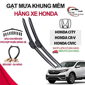 Gạt mưa khung mềm xe Honda Brio,Jazz,City,CR-V,HR-V,Civic