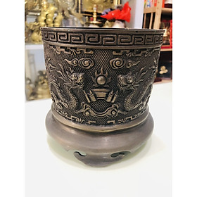 Mua Bát hương thờ cúng bằng đồng hun nâu đường kính 16cm