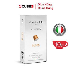 Cà Phê Viên Nén Carraro RISTRETTO Aluminum Mới - 10 viên - Tương thích với máy capsule Nespresso