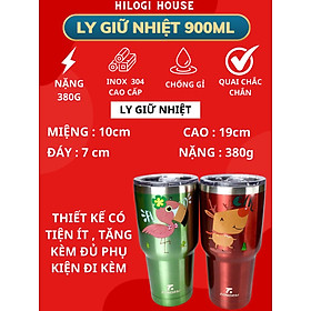 Mua Ly giữ nhiệt 900ml sơn nhám inox 304 bình giữ nhiệt nóng lạnh  giữ nhiệt 20 giờ   tặng túi và bộ ống hút  1 đổi 1