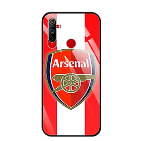 Ốp Lưng Điện Thoại REALME C3 - Mặt Lưng Kính Cường Lực - 0168 ARSENAL - Hàng Chính Hãng