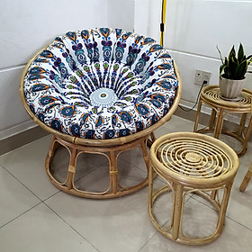 Ghế papasan  (vải bố in hoạ tiết)