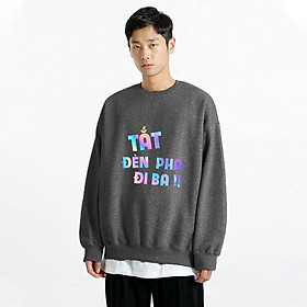 Áo sweater Tắt đèn pha đi ba phản quang unisex nam nữ phong cách hàn quốc form rộng – ST195- babitrendy