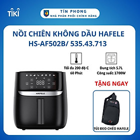 Mua Nồi chiên không dầu Hafele HS-AF502B/ 535.43.713 - Dung tích 5.7 lít - Công suất 1700W - 8 chương trình nấu - Hàng chính hãng