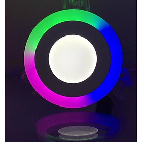 Mua Bộ 5 Đèn led âm trần thạch cao 3 chế độ nhiều màu 6w (3W+3) lắp nhà hàng
