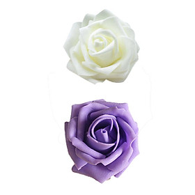 100pcs Foam Roses Artificial Flower Wedding Bride Bouquet Party Decor Crafts