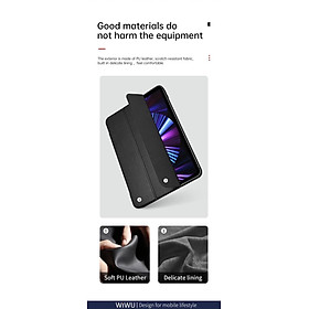 Bao Da WiWU Detachable Magnetic Case Cho iPad Pro 11 inch / Air 4 5 10.9 inch Tích Hợp Smart Cover Có Thể Đóng Tắt Mở Màn Hình - Hàng Chính Hãng