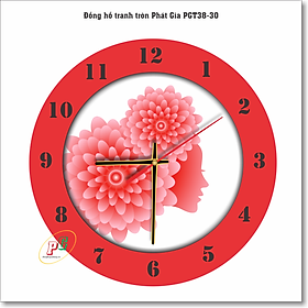 Mua Đồng hồ treo tường  đồng hồ tranh treo tường  đồng hồ dạng tròn  đồng hồ độc lạ  đồng hồ treo phòng khách  phòng ngủ  nhà bếp  đồng hồ tranh quà tặng Phát Gia PGT38-30