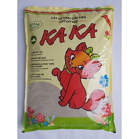 Cát mèo KAKA (hương chanh) túi 12L, sản phẩm chất lượng cao dành cho xuất khẩu.