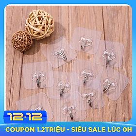 Combo 10 móc treo đồ dán tường