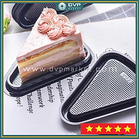 Mua Set 50 hộp nhựa đựng bánh tam giác đế đen A03