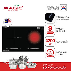 Bếp đôi hồng ngoại và điện từ cao cấp Malaysia Magic Eco AC220 - Hàng chính hãng