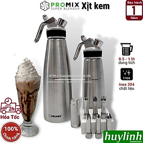 Mua Bình xịt kem tươi Promix 0.5 lít và 1 lít (CW500 - CW1000) - Hàng chính hãng