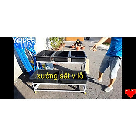 Mua kệ sắt trồng rau thông minh 2 tầng 5 khay nhựa (dùng sắt V3x3cm  sắt V4x4cm và sắt V3x5cm)