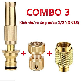 Mua Combo 2 Đầu vòi xịt tăng áp phun nước rửa xe tưới cây  có thể nối nhanh súng phun  dây nước