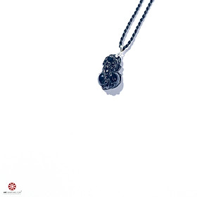 Mặt dây chuyền Tỳ Hưu đá Obsidian - Hợp mệnh Thủy, Mộc - Sản phẩm được tặng kèm dây đeo | VietGemstones 