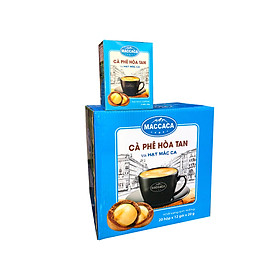 Thùng 20 Hộp Cà Phê Hòa Tan với Hạt Mắc ca | Maccaca