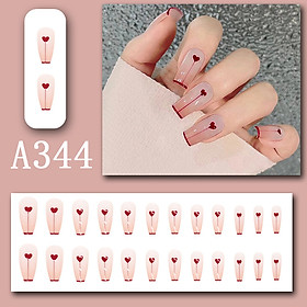 A344-Hộp NAIL BOX 24 móng họa tiết nhiều màu sắc thời trang