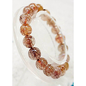 Vòng Tay Phong Thủy Đá Thạch Anh Tóc Đỏ Kim Tiền Jewelry  - Hợp Mệnh Hỏa, Mệnh Thổ - Viên Đá Của Nhiệt Huyết - Nguồn Năng Lương Dồi Dào