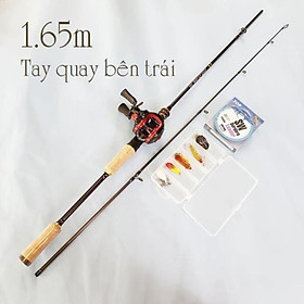 Bộ cần câu lure máy ngang cao cấp, cần câu MSX - BCM12-ngang ( tặng dây câu lure và hộp mồi )