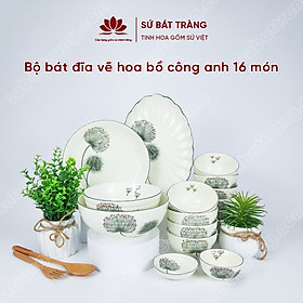 Mua Bộ bát đĩa cao cấp Bát Tràng - Nhiều họa tiết lựa chọn